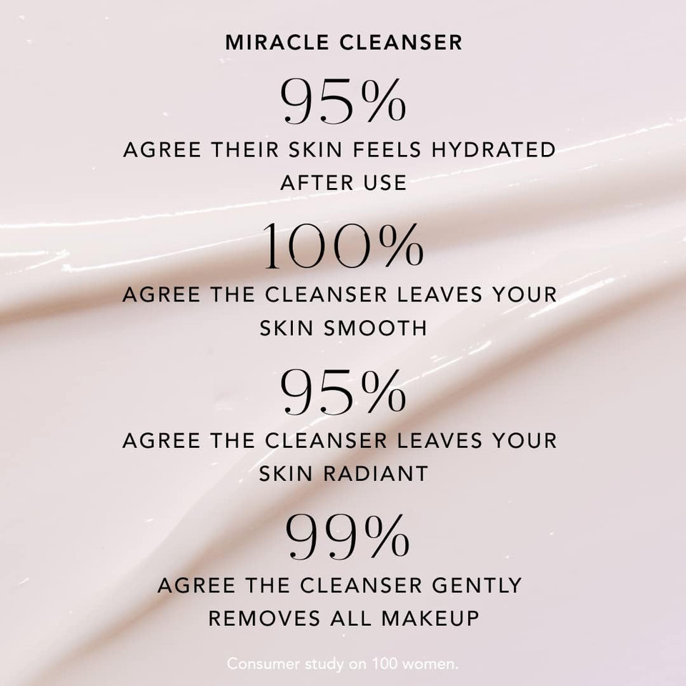 Miracle Cleanser 50ml | Facial Cleanser with Probiotics to Remove Impurities and Makeup | Face Cream with Glycerin to Hydrate Dry Skin | Made from Natural ingredients | Aurelia London