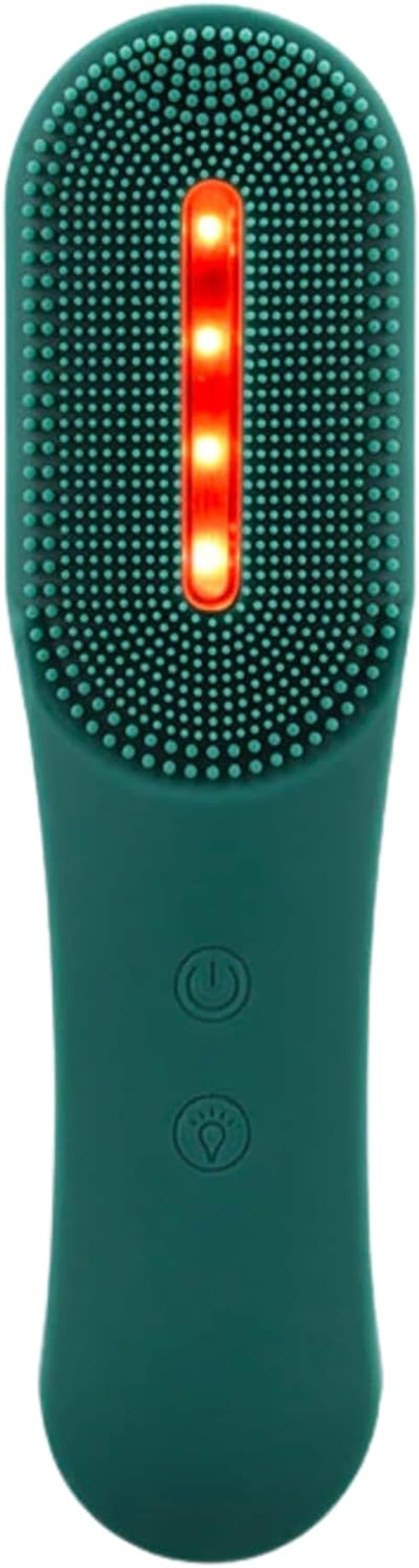 Magnitone XO LightsOut Tri Colour LED Micro-Sonic Cleansing Brush, Deep Cleanses Pores, Facial Massage, Red, Blue & Yellow Light, USB Rechargeable, Waterproof Electric Silicone Brush
