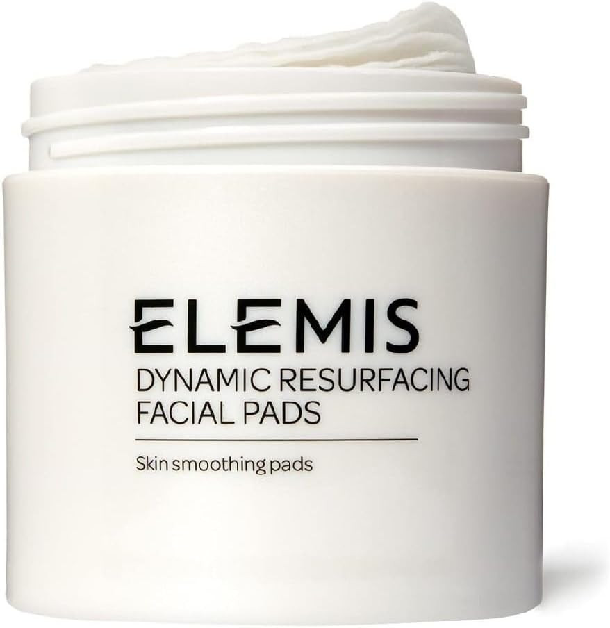 Elemis Dynamic Resurfacing Facial Pads, Exfoliating Face Wipes with Tri-Enzyme Technology, Gentle Exfoliating Rounds for Smooth, 60 Pads
