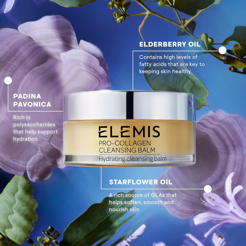 ELEMIS Pro-Collagen Cleansing Balm  Original, Rose, Fig & Fragrance-Free  Nourishing Makeup Remover & Deep Cleansing Balm, 100g