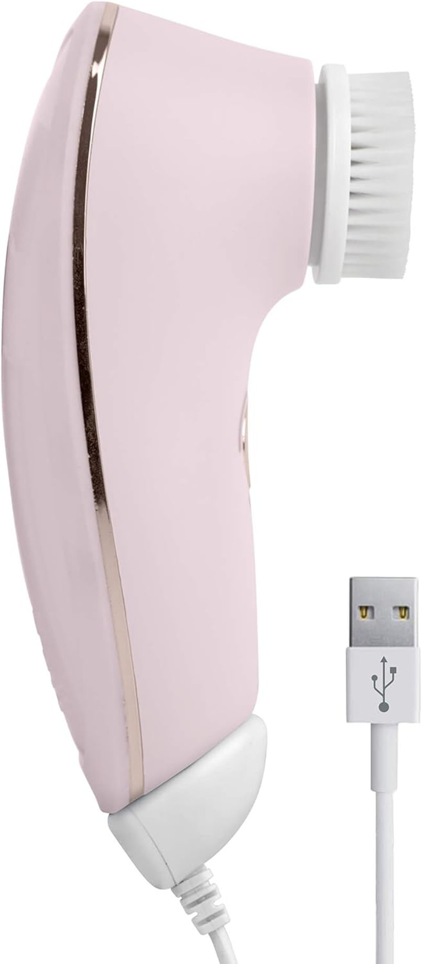 Magnitone London BareFaced 2 Vibra Sonic Face Cleansing and Massaging Brush - USB Rechargeable Electric Facial Brush, Pink