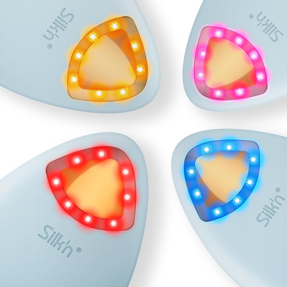 Silk'n Facial Cleansing Brush I Bright Lux I Skincare for Balanced Skin I 4-in-1 Face Brush with Infrared Technology, Blue