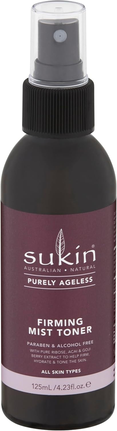 Sukin Purely Ageless Firming Mist Toner 125ml - antioxidant Blend to Help Hydrate & Firm Skin for a Smoother and Toned Appearance - Cruelty Free & Vegan Friendly