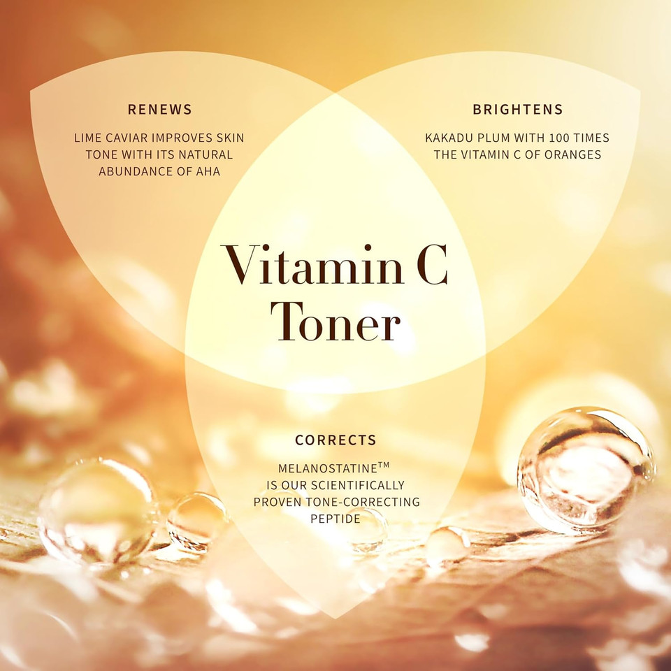 Glory Vitamin C Triple-Action Glow Toner  Vegan & Vitamin C Skincare  Glow AHA Tonic for Pigmentation, Dull Skin, Premature Ageing  100ml