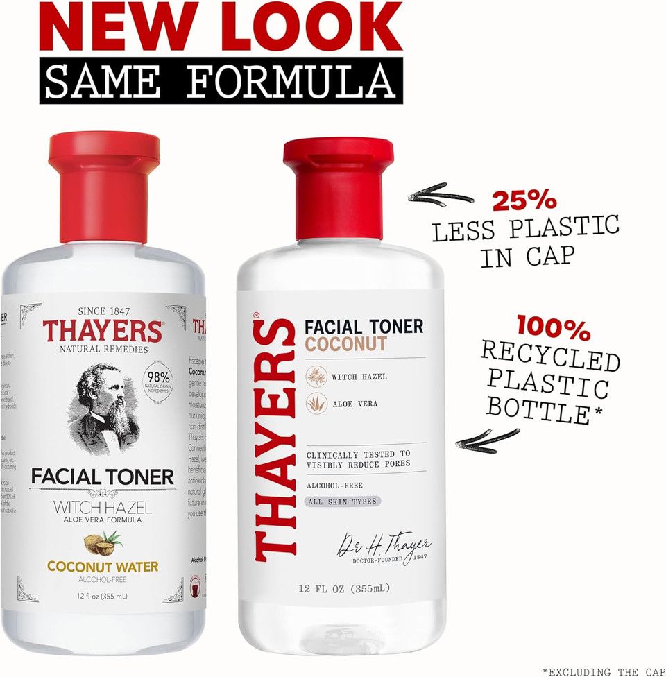 Thayers Witch Hazel Facial Gentle Coconut Toner Lotion with Organic Aloe Vera, 355ml Thayers Witch Hazel Facial Gentle Coconut Toner Lotion with Organic Aloe Vera, 355ml