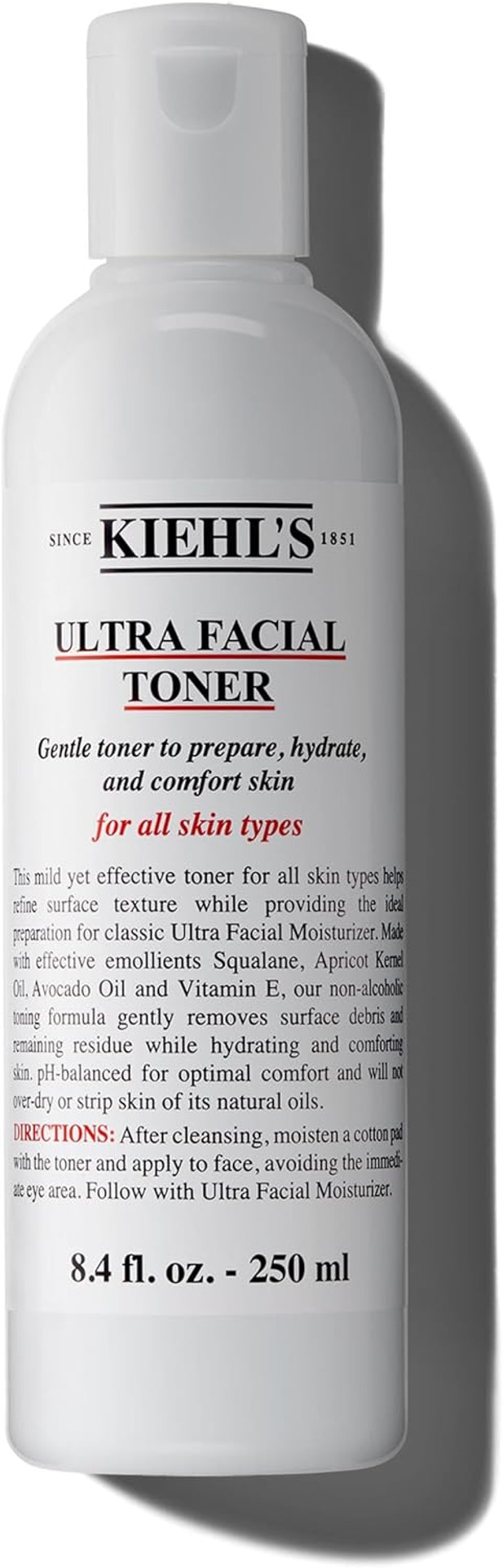 Kiehl's Ultra Facial Toner with Squalane, Gentle Alcohol-free Face Toner, 250Ml