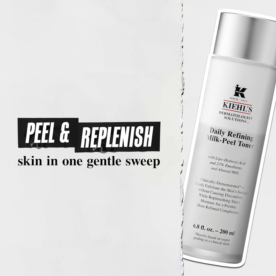 Kiehl's Daily Refining Milk-Peel Toner, Gentle Exfoliating Facial Toner, 200Ml