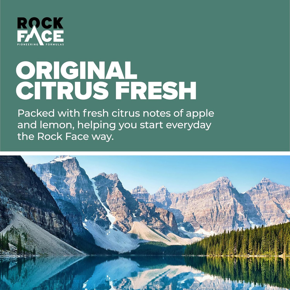 Rockface Exfoliating Face Scrub for Men 100ml | Everyday Face Scrub | Invigorates Tired Skin | Fresh Citrus | Smooth Skin