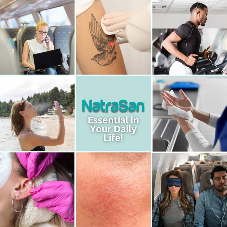 NatraSan Advanced Hypochlorous Spray, Unmatched Cleansing to Soothe, Hydrate and Protect Your Skin. (250ml)