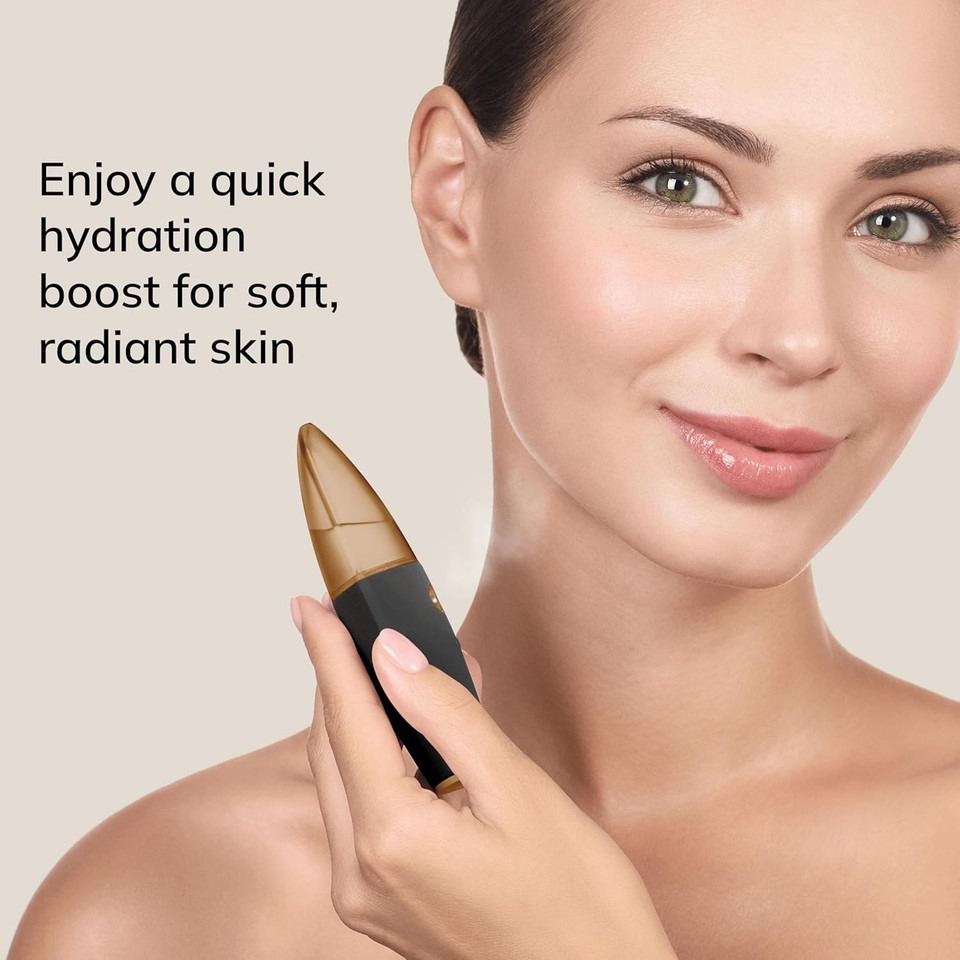 GESKE | SmartAppGuided Facial Hydration Refresher | 4 in 1 | water atomizer | facial steamer | water spray | face mister | Facial Cleansing Device | mister | Cosmetics | natural glow