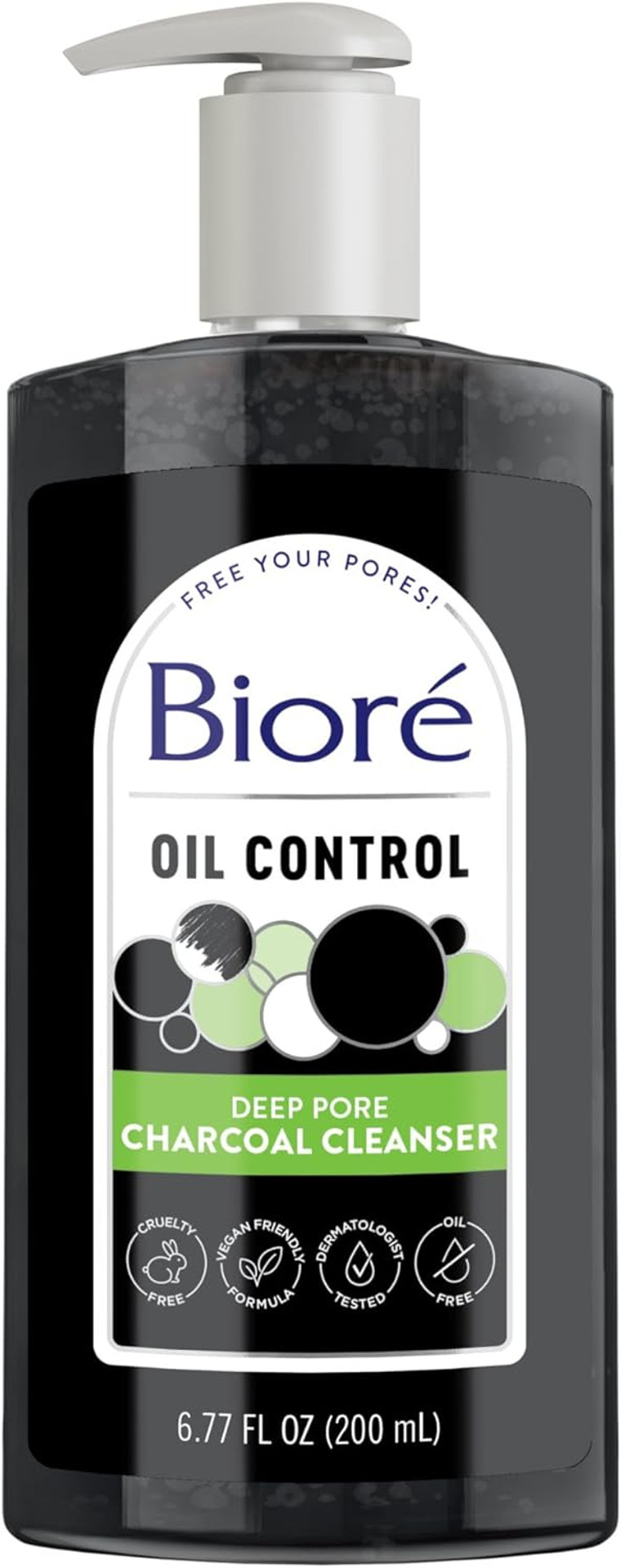 Bioré Deep Pore Charcoal Face Cleanser, 200 ml