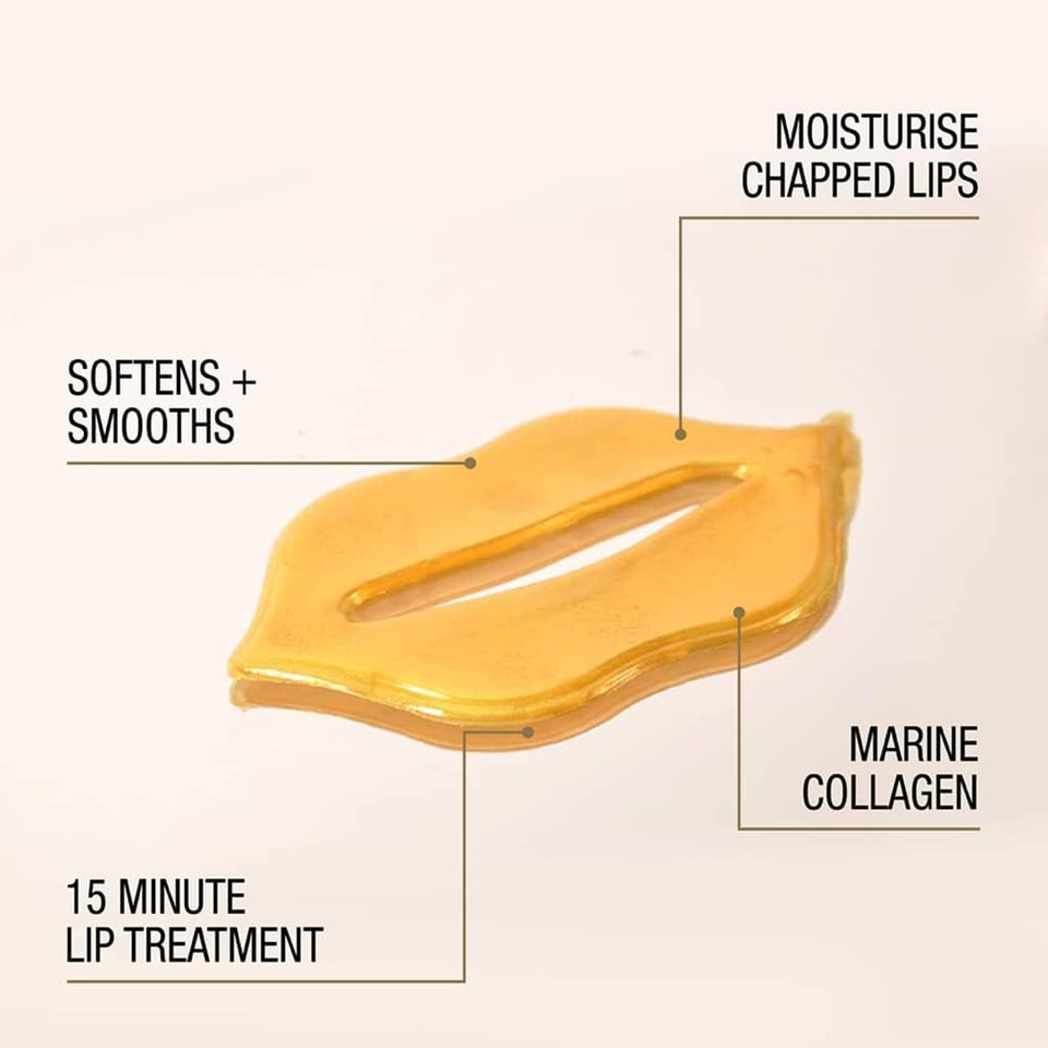 Balance Active Formula Gold + Marine Collagen Hydrogel Lip Masks (Includes 2 Masks) - Fuller looking lips. Moisturise & Smooth. Cruelty Free