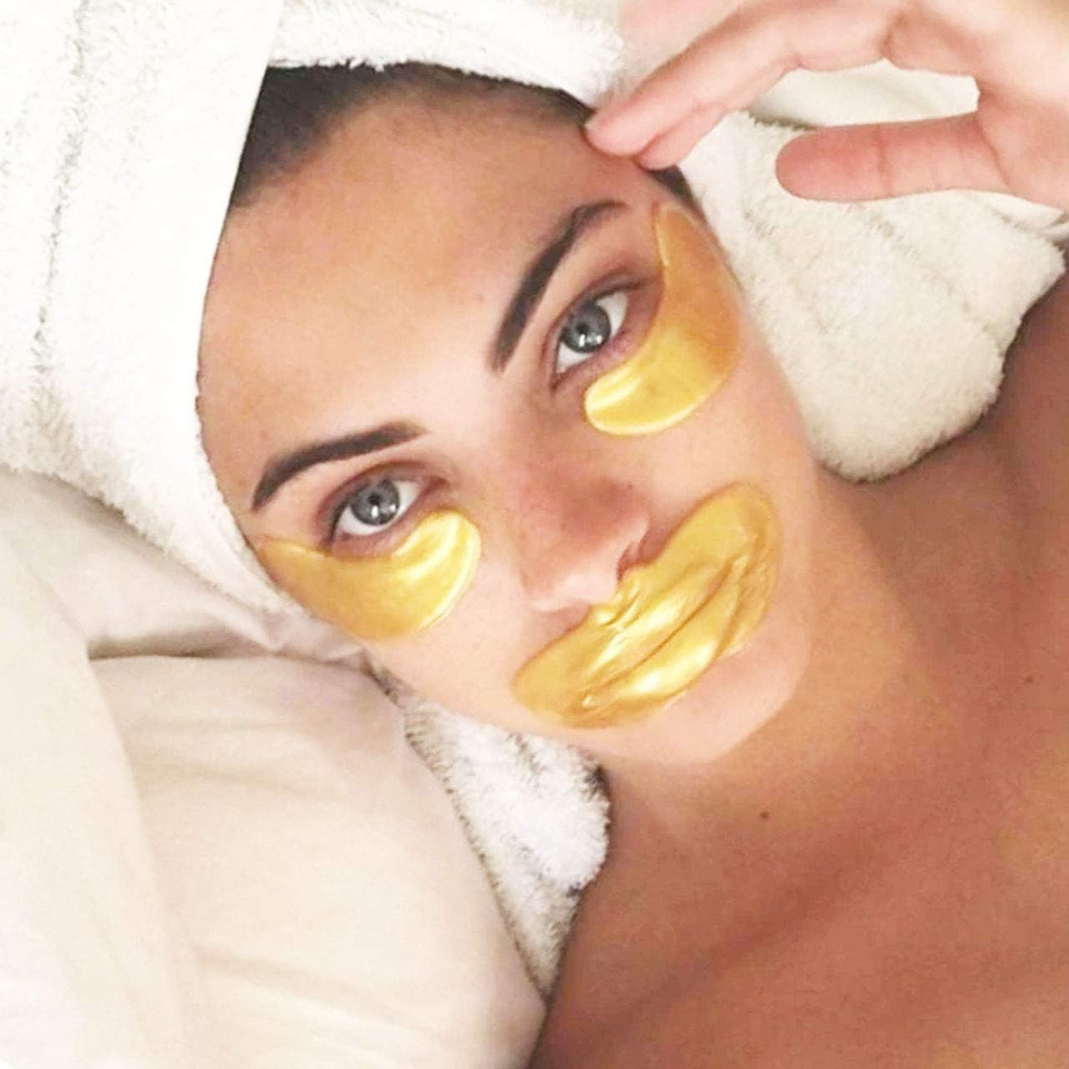 Gold Lip Mask x5  Collagen, Hyaluronic Acid, Plumping, Hydrating, Anti-Ageing, Moisturising, Soothing, Fuller Lips, Dry Lip Repair, Anti-Wrinkle, Crystal Gel Lip Treatment