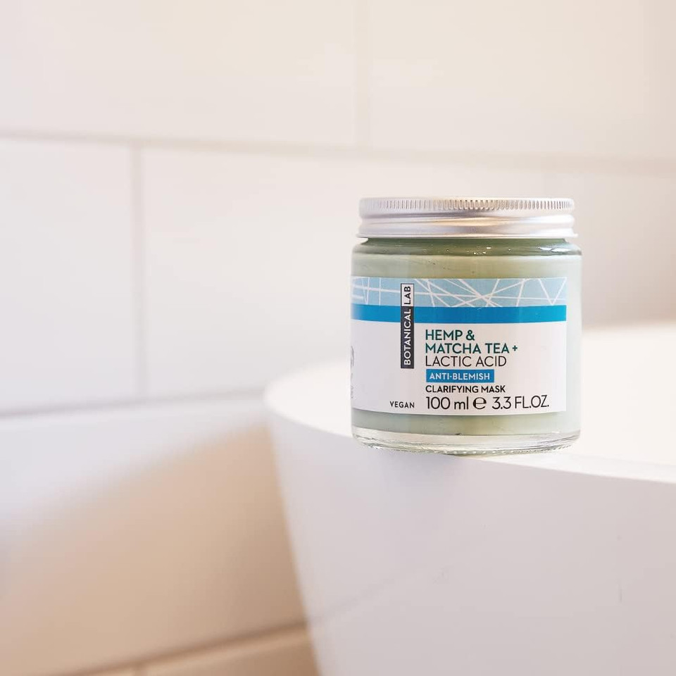 Botanical Lab Hemp Matcha Clarifying Face Mask 100ml, Green, Green Tea, 100 millilitre
