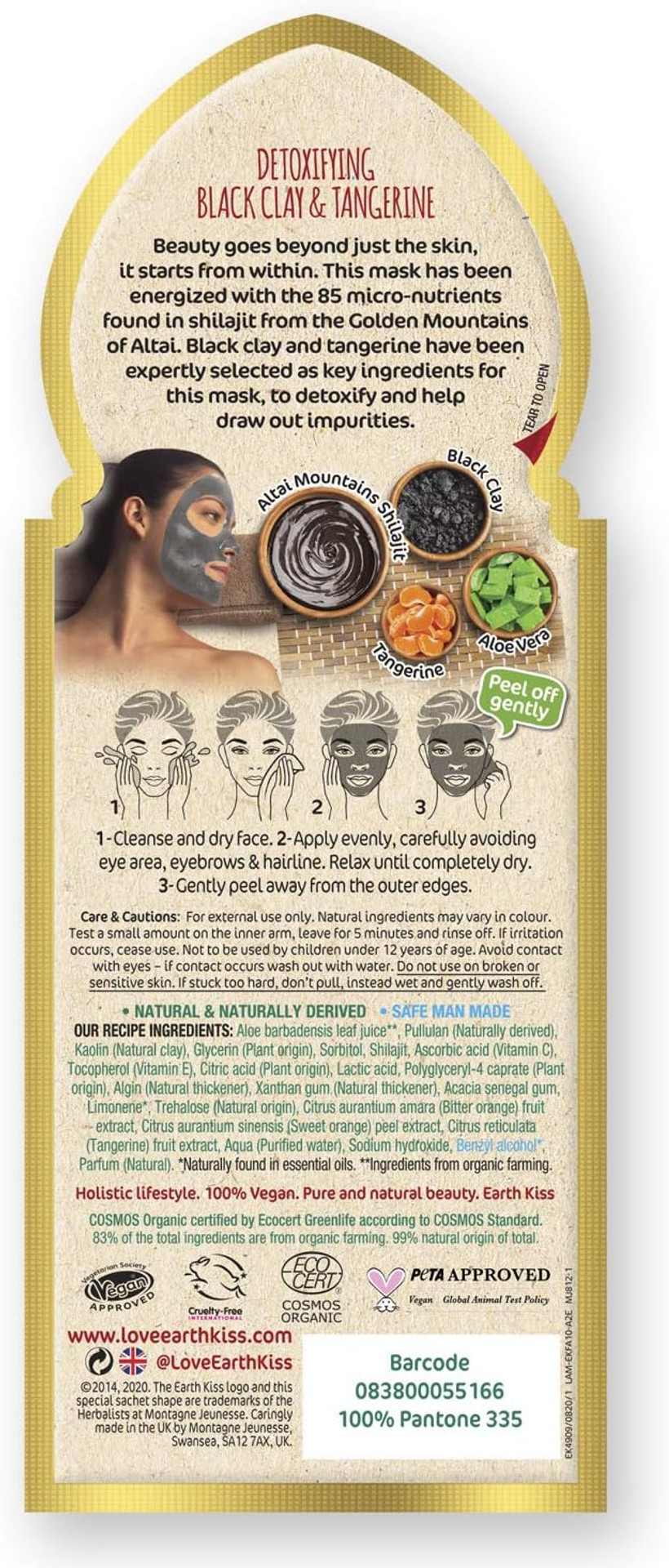 Earth Kiss Black Clay & Tangerine Detoxifying Clay Peel-Off