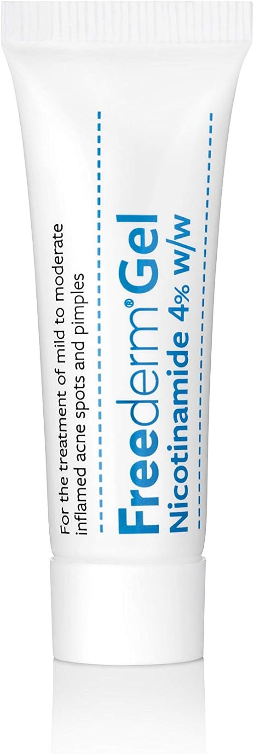 Freederm Gel With Nicotinamide. For Mild to Moderate Inflamed Acne Spots and Pimples. 10g