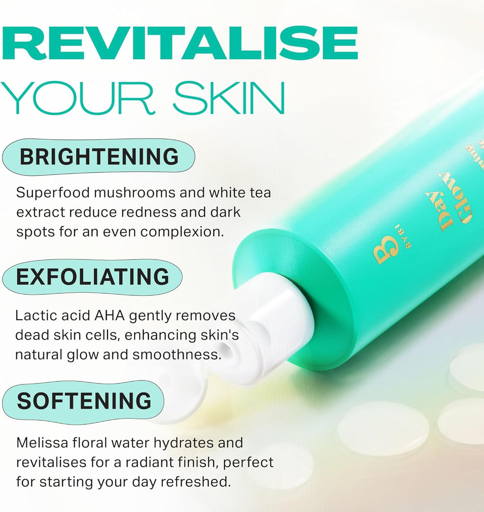 BYBI Beauty Day Glow | Exfoliating & Brightening Daily Tonic for Glowing Skin | Contains 5% Lactic Acid | 150ml