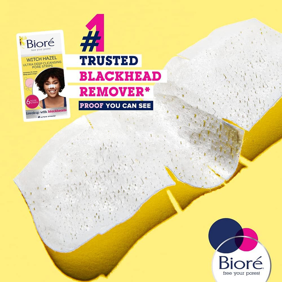 Biore Ultra Pore Strips with Glycerin, Package May Vary, 6 Count (Pack of 1)