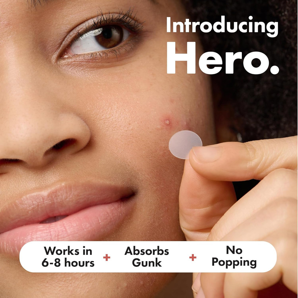 Mighty Patch Original Spot Patches by Hero Cosmetics, Day & Night Time Acne Treatment, Clear Spot Remover Hydrocolloid Patches, Anti Acne Dots, Spot Treatment Pimple Stickers - 36 Patches