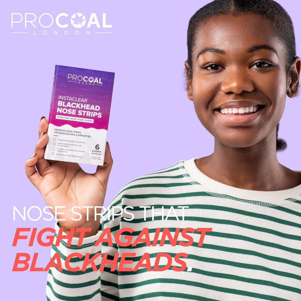 Blackhead Remover Strips by Procoal, Vegan Nose Strips with Salicylic Acid & Witch Hazel for Clear and Unclogged Pores, Cruelty-free