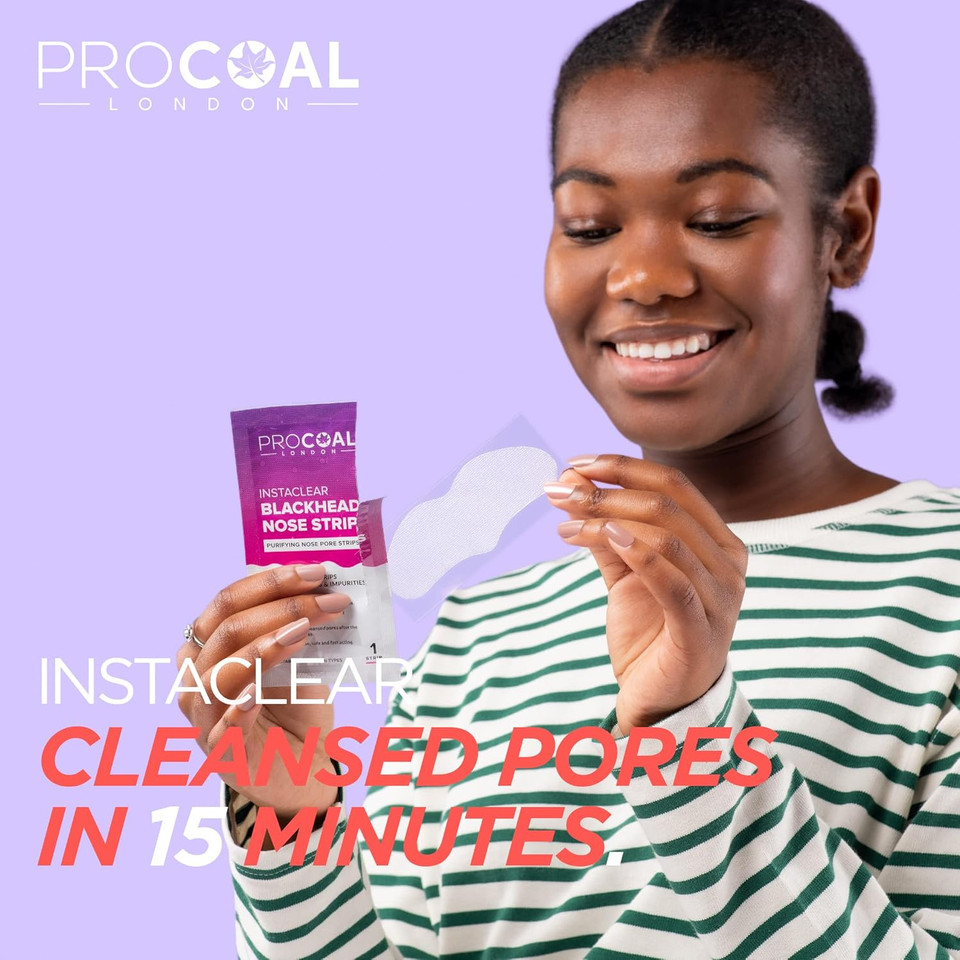 Blackhead Remover Strips by Procoal, Vegan Nose Strips with Salicylic Acid & Witch Hazel for Clear and Unclogged Pores, Cruelty-free