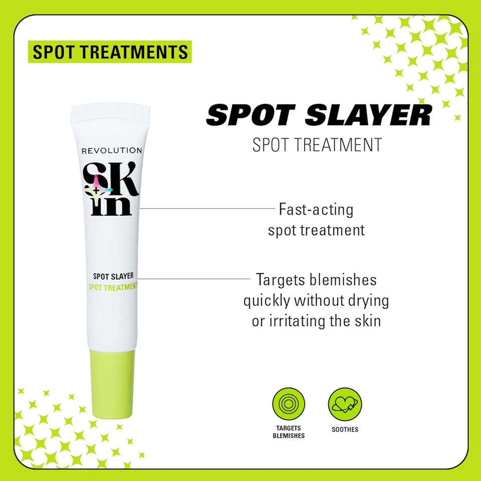 Revolution Skin, Spot Slayer 1% IPC Spot Treatment, Face Cream, Helps Blemishes, Vegan & Cruelty-Free, 15ml