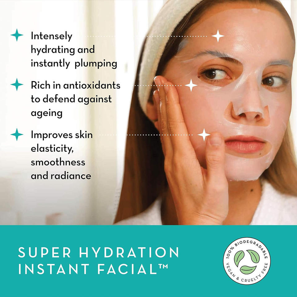 Seoulista Beauty Super Hydration Instant Facial  Hydrating Beauty Face Mask for Dry Skin - Infused with Hyaluronic Acid and Coconut  Dermatologist Created Korean Skin Care  Multi-Award Winning