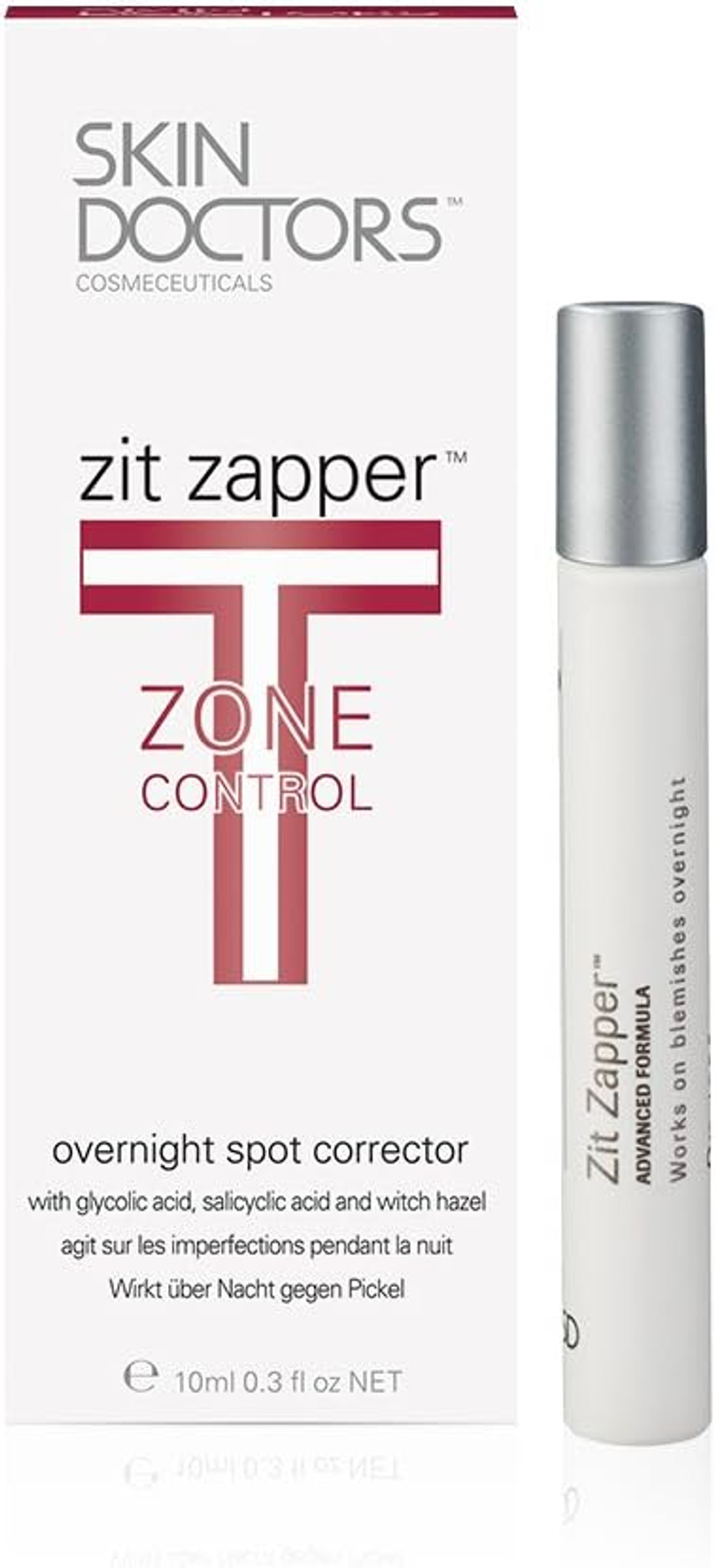 Skin Doctors Zit Zapper | Glycolic Acid | Salicylic Acid | Fast acting spot treatment| Reduces redness | 10ml