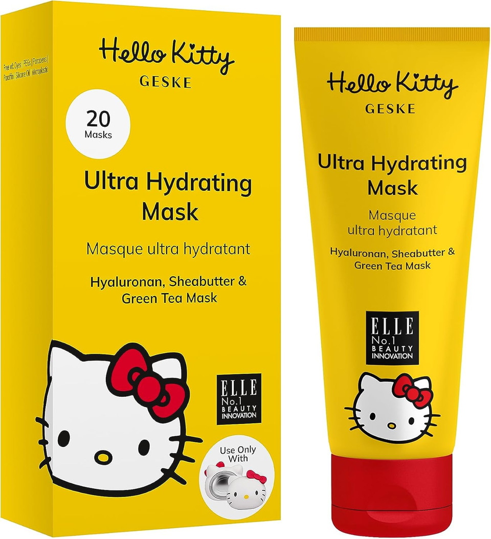 GESKE x Hello Kitty | Ultra Hydrating Mask | Simply apply with the Sonic Warm and Cool Mask | Moisturizing skincare mask | Face masks for women and men | Vegan formula without animal testing