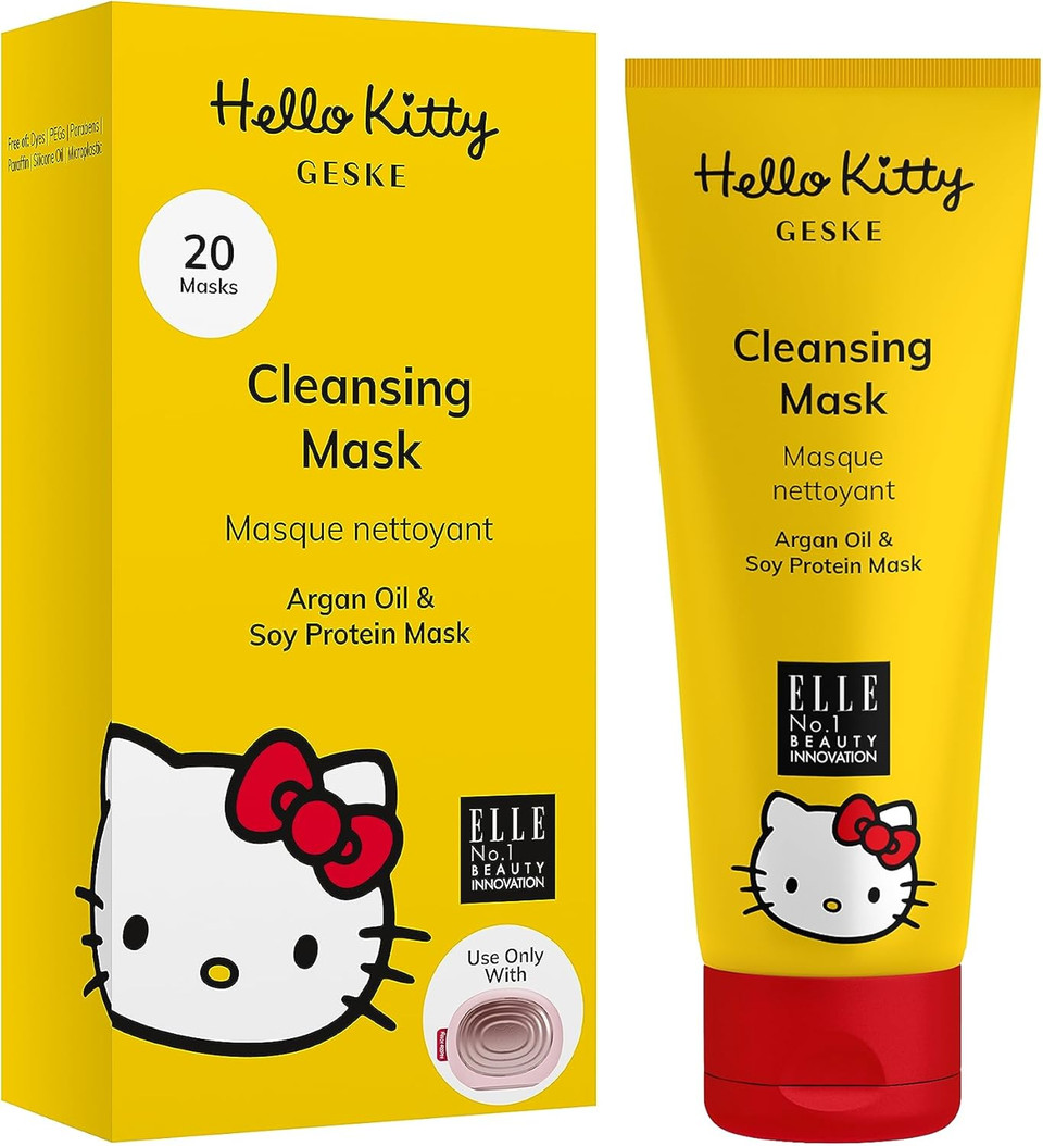 GESKE Detoxifying Day Mask | Use with Hello Kitty Sonic Warm & Cool Mask | Face Mask with CBD Oil, Apricot Kernel Oil & Mango Butter | Protective Formula | Vegan | For Normal to Sensitive Skin