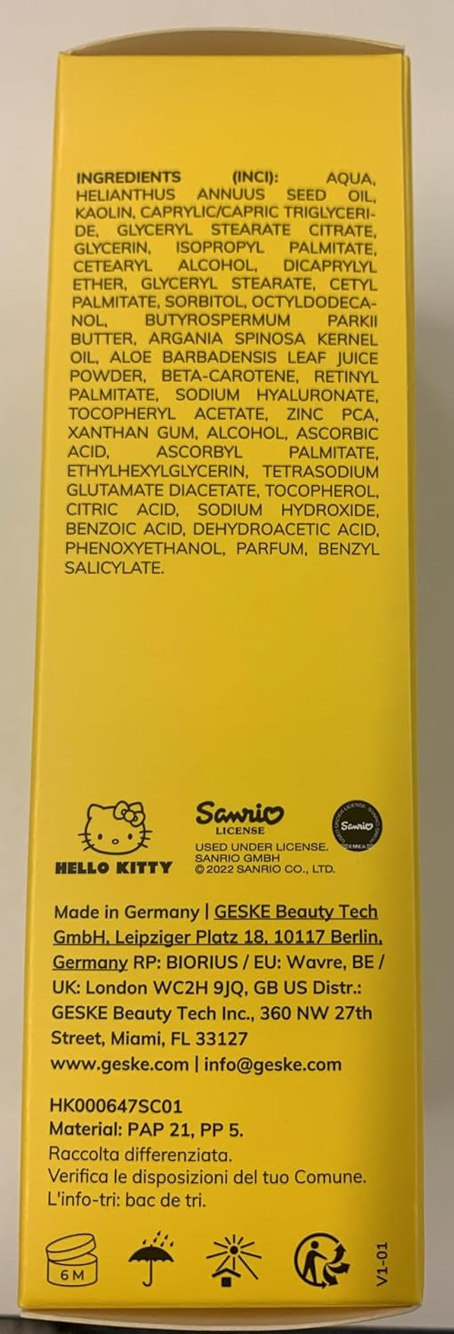 GESKE Luminizing Day Mask | Use with Hello Kitty Sonic Warm & Cool Mask | Face Mask with Sheabutter, Hyaluronan & Vitamin E | Super Glow Formula | For Normal & Dehydrated Skin | Cruelty-free & Vegan