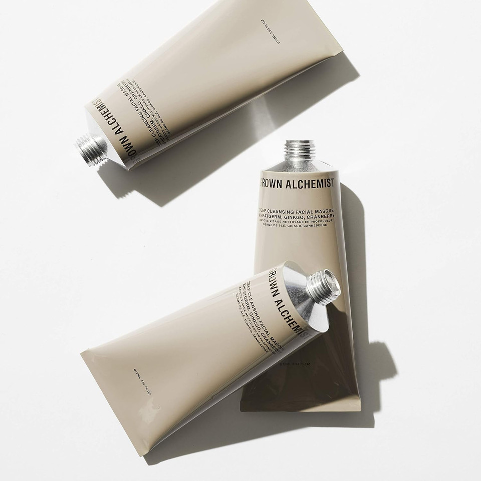 Grown Alchemist Clay Face Mask - Deep Cleansing Facial Masque, Wheatgerm, Ginkgo, Cranberry - Detoxify, Skin Tightening, Toning for Moisturising, Natural, Vegan Skincare - Hydrating Face Mask 75 ml