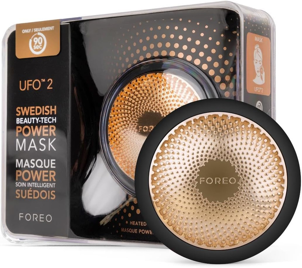 Foreo Ufo 2 Full Facial Led Mask Treatment, Full Led Spectrum & Red Light Therapy, Face Masks Beauty Treatment, Warming, Cooling, Face Massager, Moisturiser, Increased Skin Care Absorption, Black