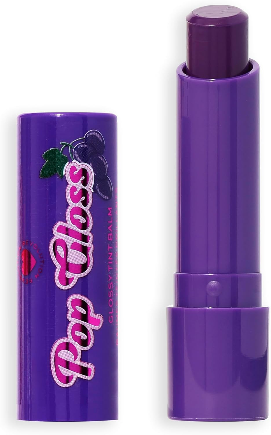 I Heart Revolution Pop Gloss Balm, Hydrating Lip Balm With Glossy Finish & Hint Of Colour, Vegan & Cruelty-Free, Passionfruit Clear