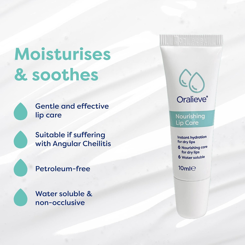 Oralieve Nourishing Lip Care (10ml), Moisturising Care for Dry Cracked Lips, Soothing Hydration for Comfort  Genuine Oralieve Protection