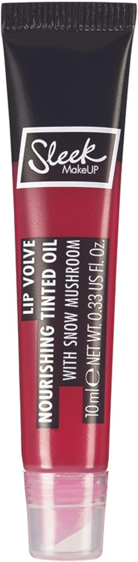 Sleek MakeUP Lip Volve Nourishing Lip Oil, Nourishing Lip Oil with Snow Mushroom Extract and Vitamin E, Tinted Pink, 10ml