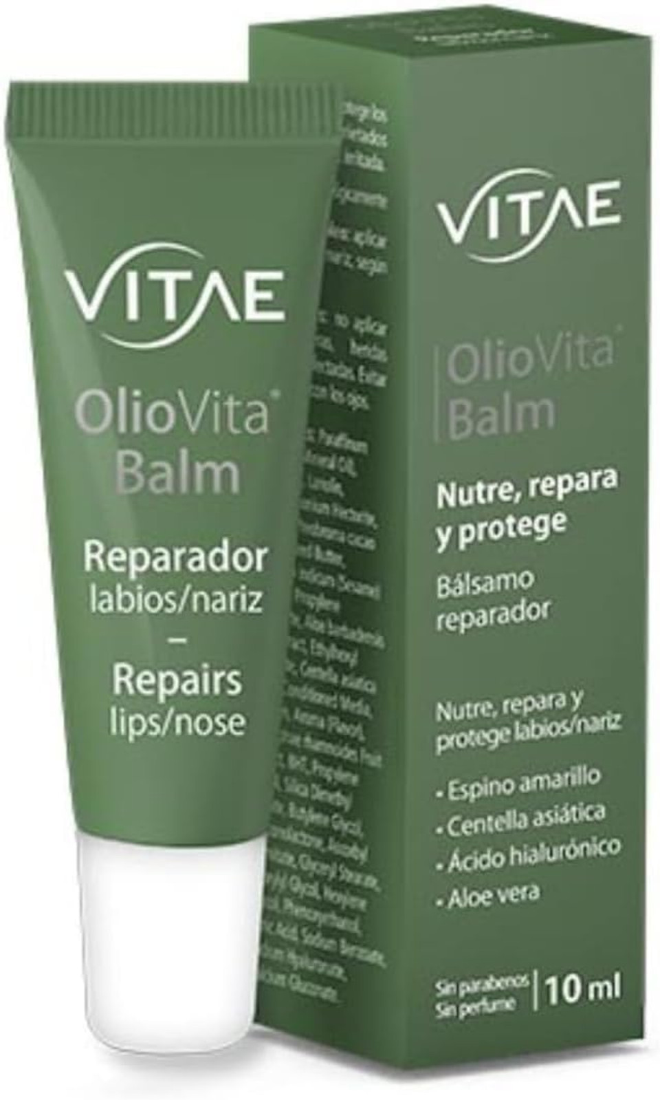 Vitae Oliovita Balm 10ml | Moisturizing Lip Balm | Sea buckthorn Oil, Hyaluronic Acid, Aloe Vera and Centella Asiatica | Nourishes, Hydrates and Protects