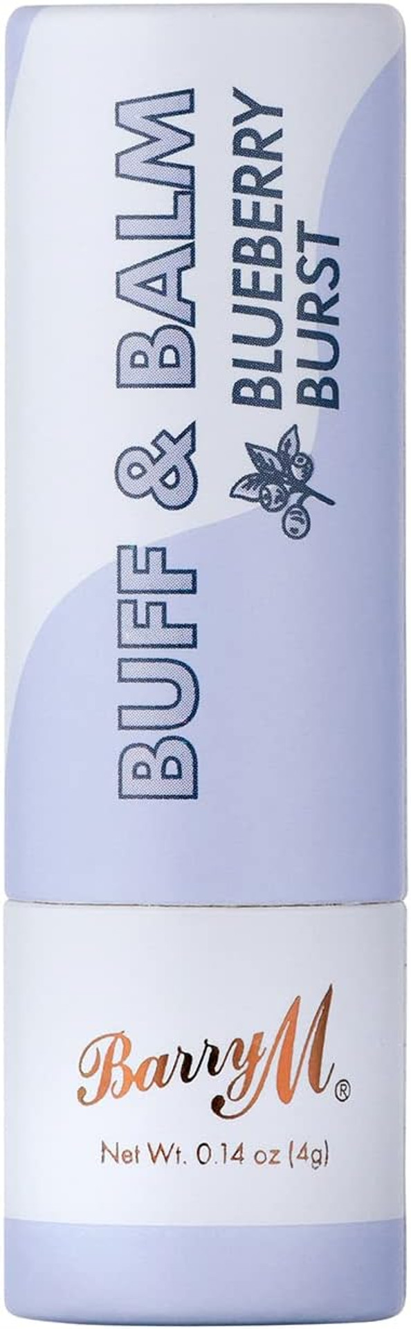 Barry M Cosme Buff and Balm Lip Tint, with Scrub to Balm Formula in Purple Blueberry Burst