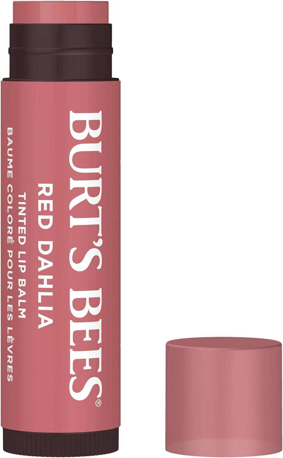 Burt's Bees Tinted Lip Balm Pink Blossom, Moisturising Lip Tint With Shea Butter, 100% Natural Origin, 4.25g (Packaging May Vary)