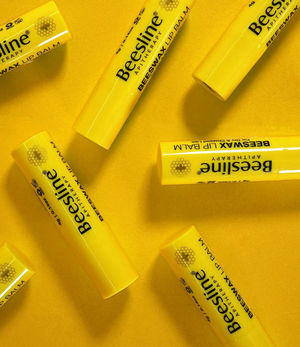 BEESLINE - Lip Balm - Natural Beeswax - Nourishing and Hydrating Balm - Dry and Irritated Lips - 4 g 5281018566220