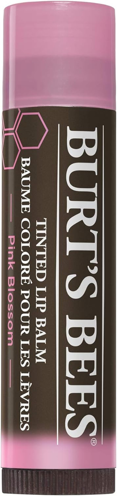 Burt's Bees 100% Natural Tinted Lip Balm, Pink Blossom, 4.25g