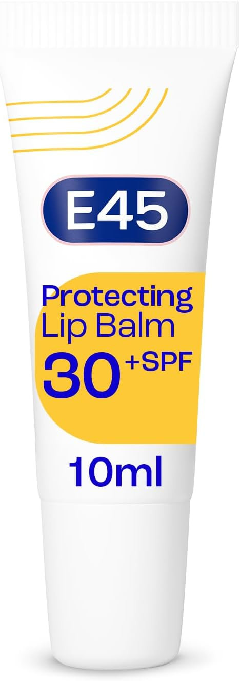 E45 Protecting Lip Balm - nourishing and softening balm for dry and chapped lips - SPF30 for all-year-round high UVA/UVA Protection - 10ml