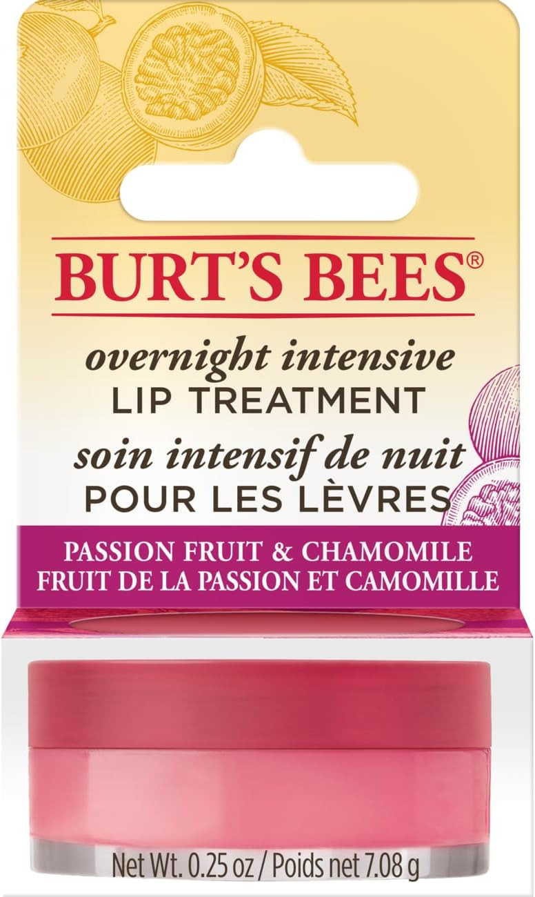 Burt's Bees Nourishing Passion Fruit & Chamomile Lip Mask, Intense Lip Repair with Ceramides & Ultra-Conditioning Oils, 7.08g