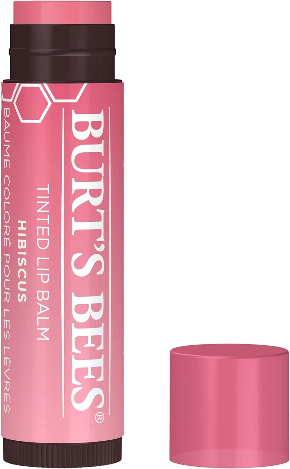 Burt's Bees Tinted Lip Balm Rose, Moisturising Lip Tint With Shea Butter, 100% Natural Origin, 4.25g (Pack of 2)