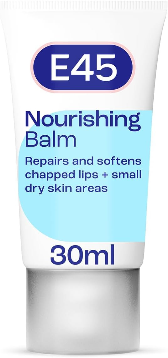 E45 Moisturising Lip Balm for Dry & Cracked Lips - Hydrating & Nourishing with Vitamin E - 30ml (Pack of 2)