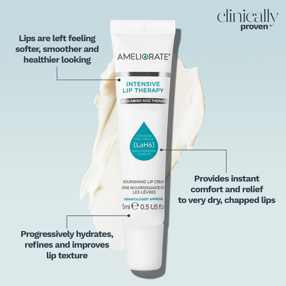 Ameliorate Intensive Lip Treatment 15ml | Lab6, Amino Acids, Oat Lipids | Dermatologically tested