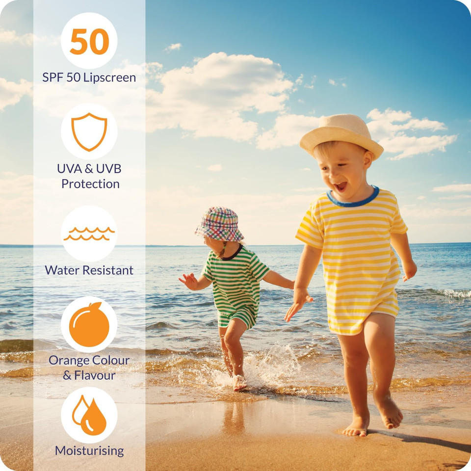 Uvistat Kids Sun Care Lipscreen | SPF50 | Moisturising Lip Balm for Kids | Prevent Dry and Chapped Lips | 2 Tubes