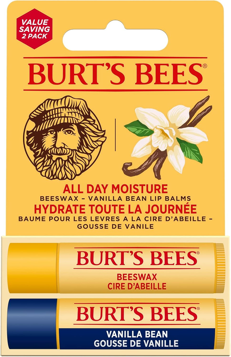Burt's Bees Lip Balm Multipack, Lip Balm Set With Beeswax and Matcha & Honey, Value Duo Pack, 2x4.25g