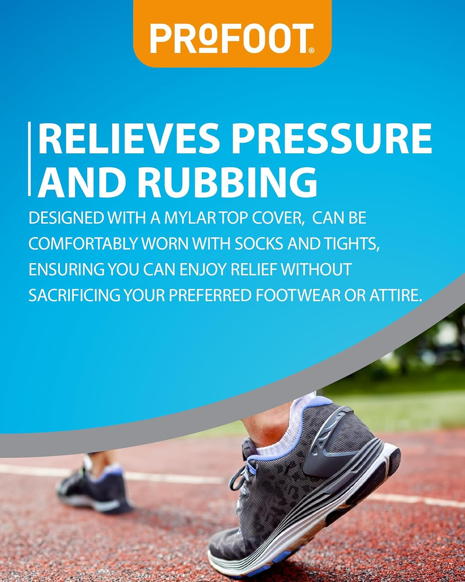 PROFOOT Corn Cushions - 12 Cushioning Pads - Instant Relief from Painful Corns - Super Soft Cushioning Foam Pads for Pressure Relief - Self Adhesive Pads