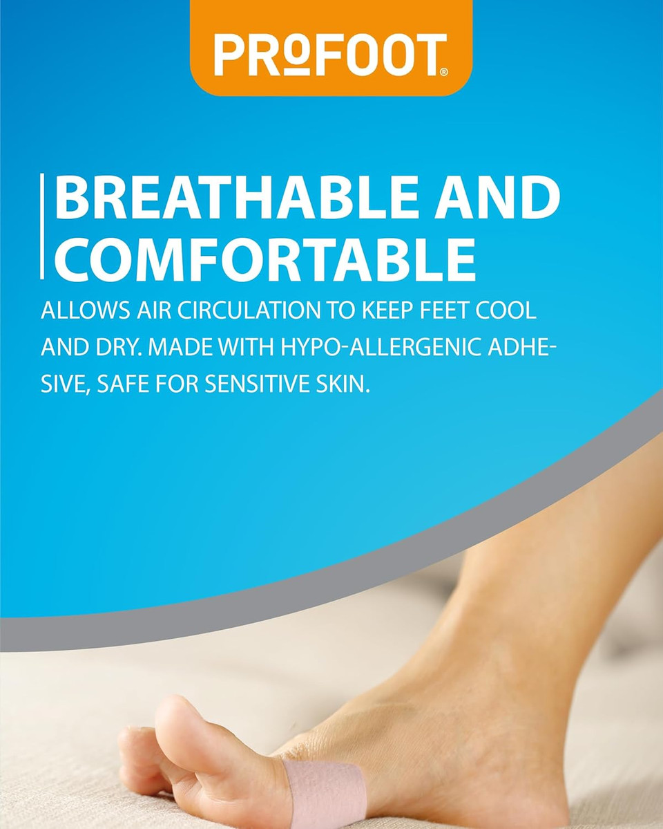 Profoot Chiropody Felt - Self-Adhesive Chiropody Padding for Foot Pain - Instant Relief from Pressure - Gentle on Skin - Ideal for Blisters, Bunions, Calluses & Discomfort - (2 Pack)